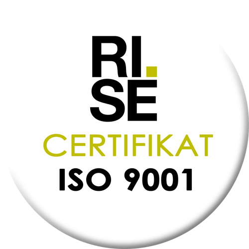 RISE Certifikat ISO 9001